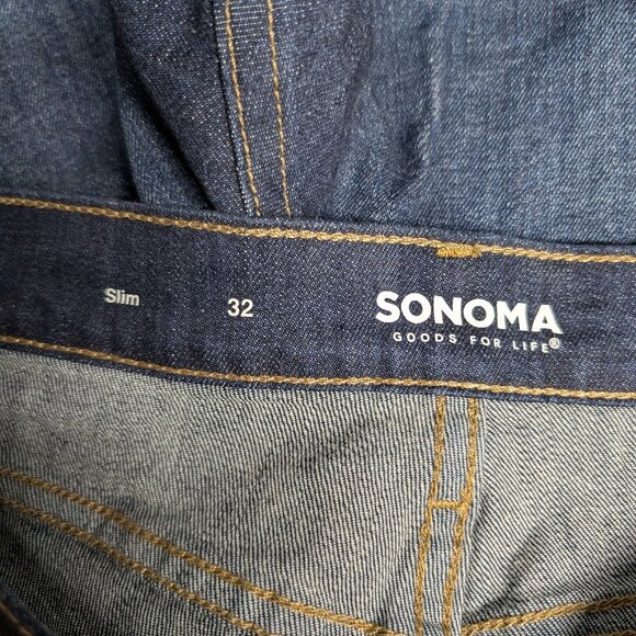 Sonoma Dark Blue Denim Shorts 11 In. Inseam Size 32 NWT - Picture 10 of 12